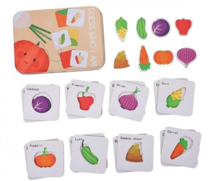 Puzzle din carton in cutie din metal, legume, 24 piese, + 3 ani [1]
