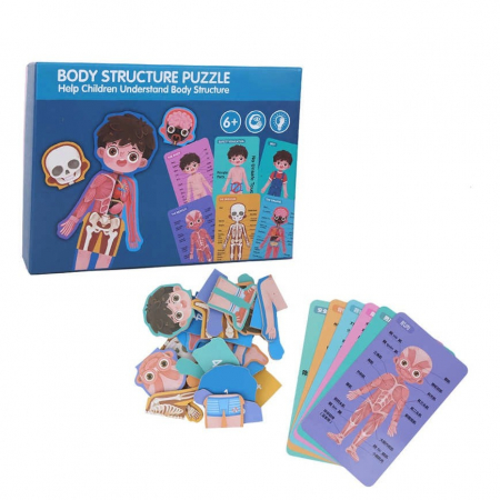 JUCĂRII - Puzzle "INVATA STRUCTURA CORPULUI UMAN", Baiat, 3 ani