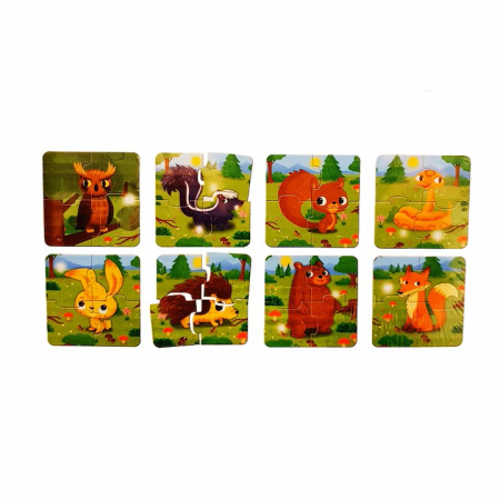 Set 8 puzzle piese mari Baby Puzzle – Animale din Padure [2]