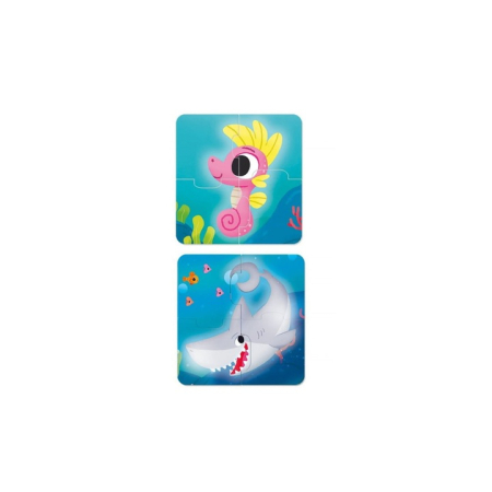 Set 8 puzzle piese mari Baby Puzzle- Animale Marine [2]