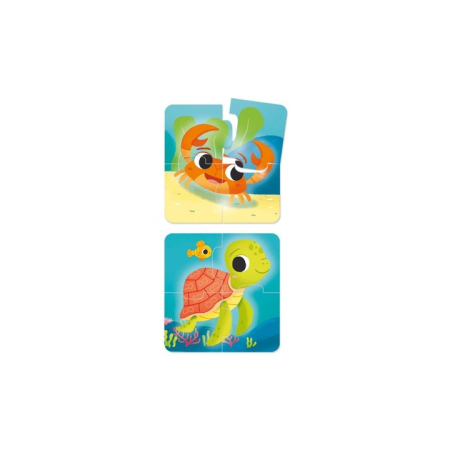 Set 8 puzzle piese mari Baby Puzzle- Animale Marine [4]
