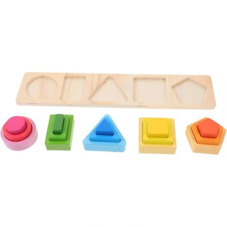 Sortator multistrat cu forme geometrice, 5 coloane, multicolor, 2 ani+ [5]