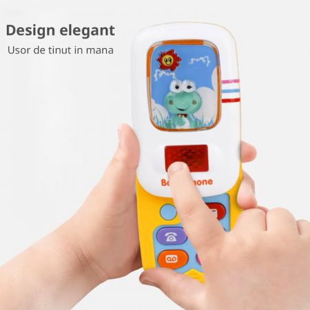 Telefon de jucarie interactiv cu butoane, sunete, lumini, 12 luni+ [3]