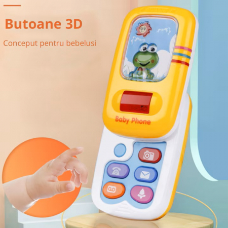 Telefon de jucarie interactiv cu butoane, sunete, lumini, 12 luni+ [4]