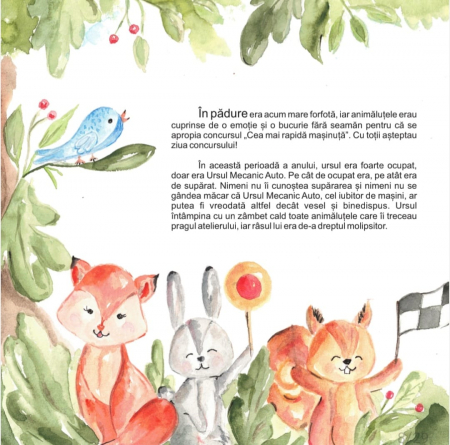 Ursul mecanic auto si cursa de masini, Rodica Popa / Gianina Tolescu, editie bilingva romana - germana, 24 pagini [2]