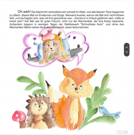 Ursul mecanic auto si cursa de masini, Rodica Popa / Gianina Tolescu, editie bilingva romana - germana, 24 pagini [4]