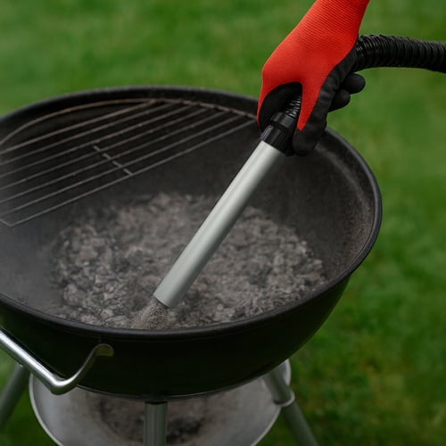 Aspirator de cenusa pentru soba, semineu, centrala, gratar, aspirare puternica si curatenie fara efort cu funcția de suflare 20l, 1600W , filtru HEPA lavabil, Manusi si Geanta Textila de Lemne [6]