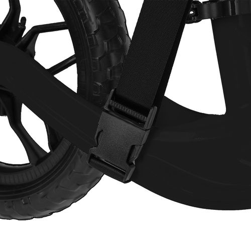 Bicicletă Fără Pedale pentru Copii 2+ – Roți 12", Cadru din Magneziu, Greutate redusă, Curea de Umăr, Ușor de transportat, Negru [5]