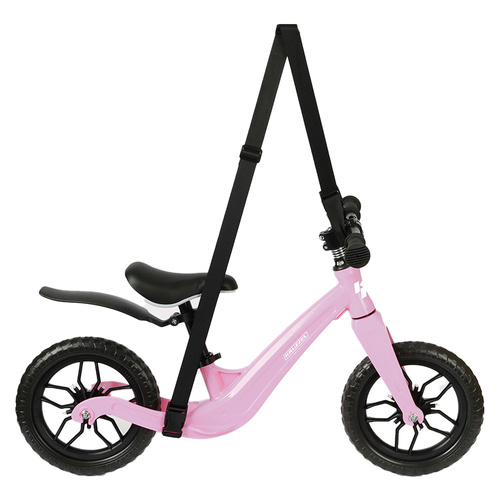 Bicicletă Fără Pedale pentru Copii 2+ – Roți 12", Cadru din Magneziu, Greutate redusă, Curea de Umăr, Ușor de transportat, Roz [4]