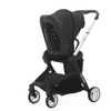 Carucior 2 in 1 pentru Bebelusi, Shom, Landou Reversibil pentru Copii, Inclinare Sezut in 4 Pozitii, Pliabil, Centura 5 Puncte, 0 - 36 luni, negru [8]