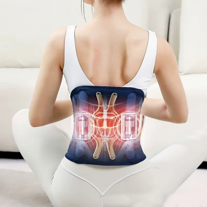 Centura de Masaj si Incalzire pentru Spate, Suport Lombar, pentru Ameliorarea Durerilor Lombare si Abdominale, Relaxare Musculara, 3 viteze de masaj,  marimea L [4]