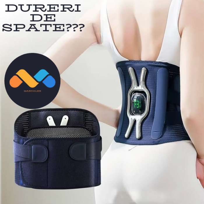 Centura de Masaj si Incalzire pentru Spate, Suport Lombar, pentru Ameliorarea Durerilor Lombare si Abdominale, Relaxare Musculara, 3 viteze de masaj,  marimea L [2]