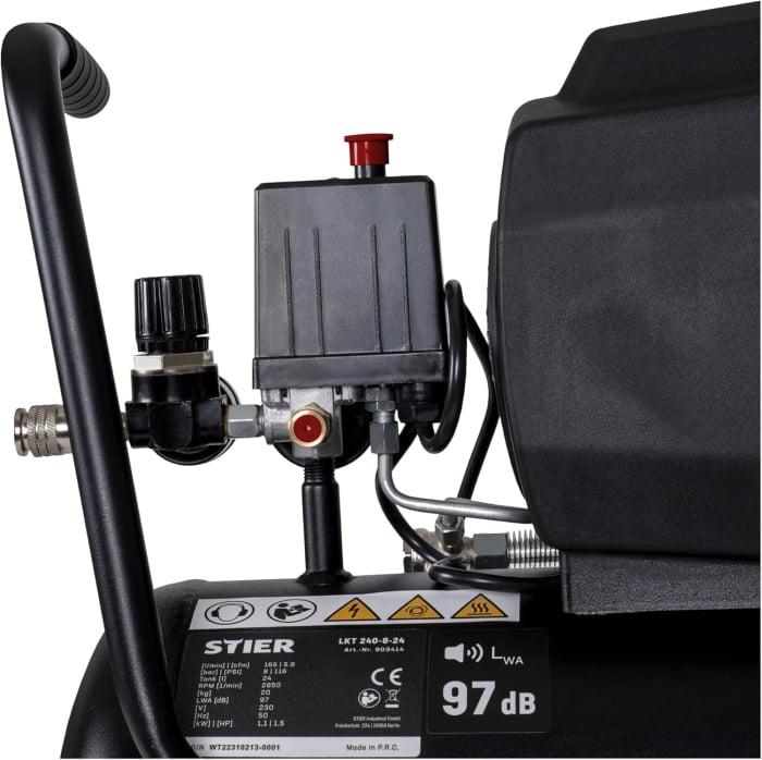 Compresor de aer LKT 240-8-24, 1100W, 8bar 24l, cu Doua manometre [3]