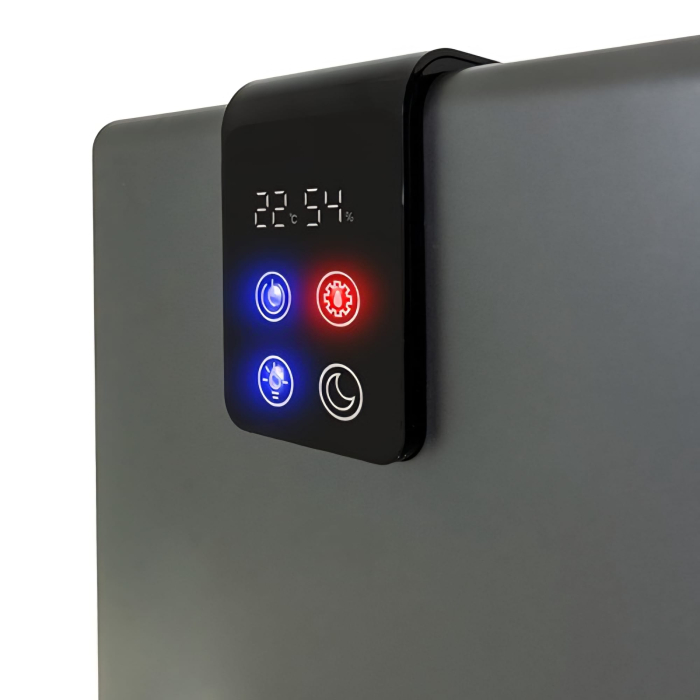 Dezumidificator aer cu LED RGB si telecomanda, 90 W, tehnologie Peltier, rezervor 2200 ml, afisaj temperatura/umiditate, higrostat, 3 moduri functionare, 21 x 15 x 36 cm [6]