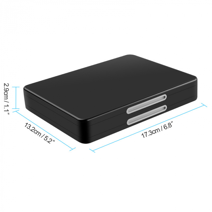 Husa Carduri Consola Gaming, 64 Compartimente, Compatibila cu Nintendo Switch / OLED si TF Card, Cutie Depozitare din Silicon cu Inchidere Magnetica, Negru [6]