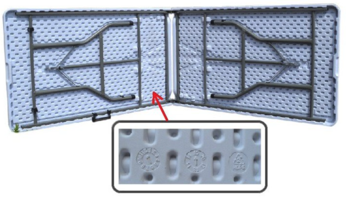 Masa dreptunghiulara pliabila multifunctionala, robusta, maner transport, 183x76x73cm, alba [8]