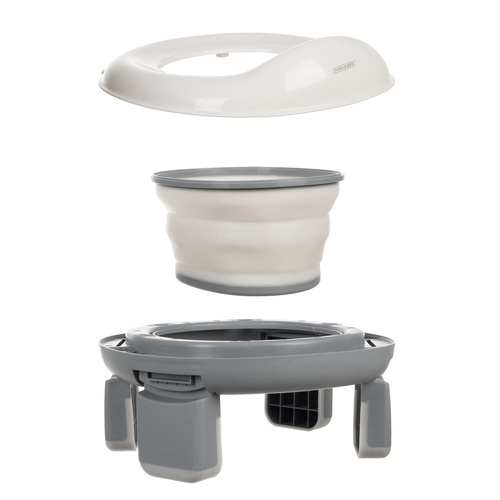 Oliță Portabilă Copii, 2-în-1, Pliabilă, cu Capac și 100 Pungi Incluse [10]