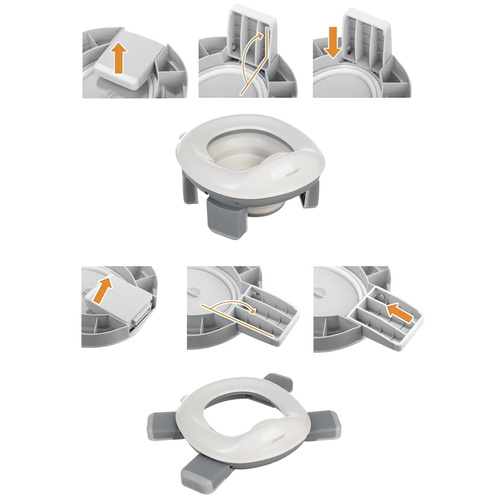 Oliță Portabilă Copii, 2-în-1, Pliabilă, cu Capac și 100 Pungi Incluse [4]