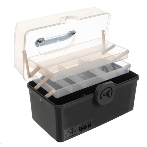 Organizator de medicamente cu compartimente, Cu blocare rotativa, Design de capacitate mare, Rezistent la apa si praf, Portabil, Usor de curata [7]