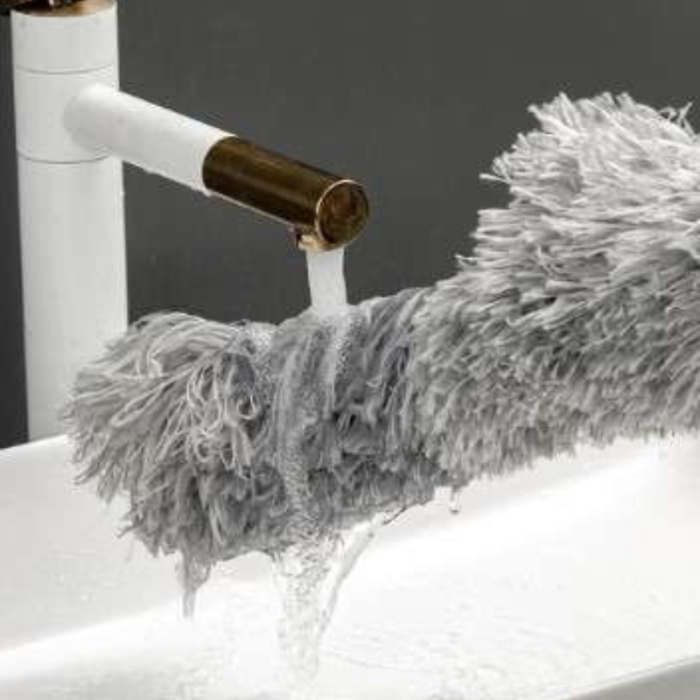 Perie, Pamatuf Telescopic 2 in 1 cu 2 Capete Interschimbabile, Extensibila 84–250 cm, Microfibra, pentru Prafu si Panze de Paianjen, Gri/Argintiu [12]