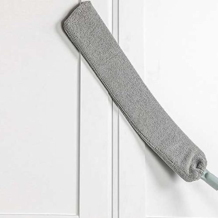 Perie, Pamatuf Telescopic 2 in 1 cu 2 Capete Interschimbabile, Extensibila 84–250 cm, Microfibra, pentru Prafu si Panze de Paianjen, Gri/Argintiu [15]