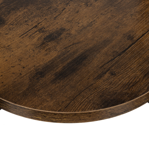 Etajera Suport Metalic pentru Flori cu 3 Nivele, Stil Loft Industrial, pentru Interior, Negru + Maro, 81 cm [7]