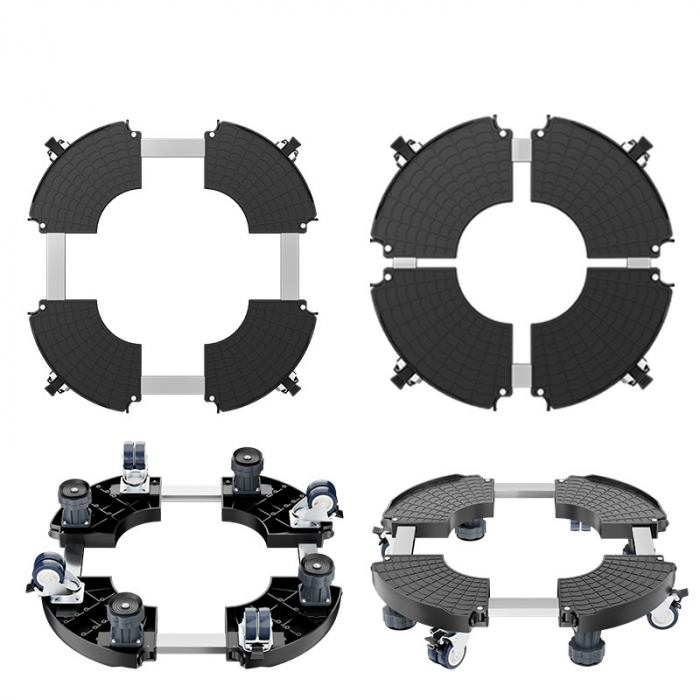 Suport pentru ghivece mari de flori, interior si exterior, ajustabil 40-58cm, 4 picioare reglabile 10-13cm, 4 roti duble pentru mobilitate usoara [6]