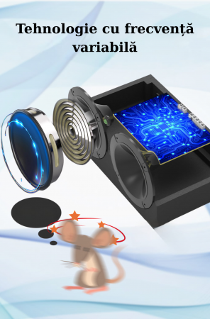 Aparat cu Ultrasunete anti rozatoare, anti sobolani, anti insecte, perfect pentru suprafețe mari, Dispozitiv Electronic cu Frecventa Variabila, Eficient pentru Casa, Bucatarie, Magazin, Subdoluri [5]