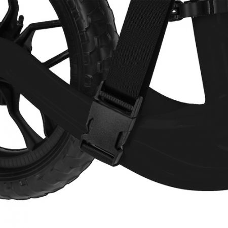 Bicicletă Fără Pedale pentru Copii 2+ – Roți 12", Cadru din Magneziu, Greutate redusă, Curea de Umăr, Ușor de transportat, Negru [4]