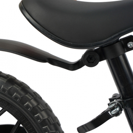 Bicicletă Fără Pedale pentru Copii 2+ – Roți 12", Cadru din Magneziu, Greutate redusă, Curea de Umăr, Ușor de transportat, Negru [2]
