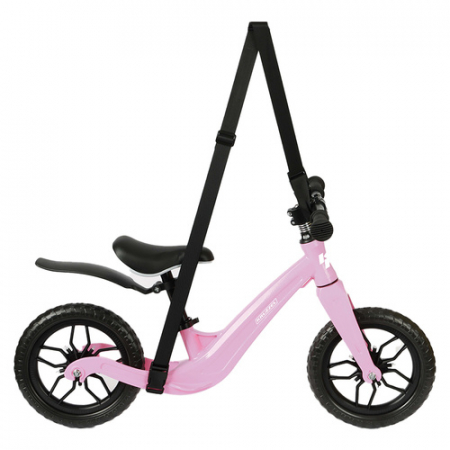 Bicicletă Fără Pedale pentru Copii 2+ – Roți 12", Cadru din Magneziu, Greutate redusă, Curea de Umăr, Ușor de transportat, Roz [3]