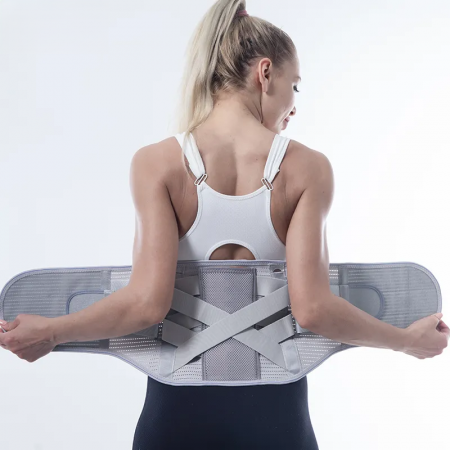 Sport si Ingrijire Personala - Centura Lombara Unisex Elastică cu Placi de Otel, Suport pentru Decompresie, Ameliorarea Durerilor de Spate, Compresie Termica, Sustinere Invizibila si Relaxare Musculara, Masura XXL, lungime 120 cm