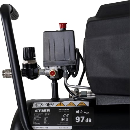 Compresor de aer LKT 240-8-24, 1100W, 8bar 24l, cu Doua manometre [2]