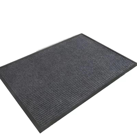 Covoras de usa intrare, antialunecare, exterior/interior, Polipropilena, 90 x 60 cm, negru/gri [2]