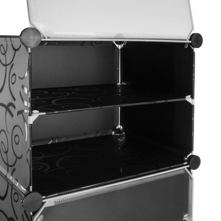 Etajeră Modulară pentru Pantofi – Set 3 Module, Ușă Transparentă, 6 Rafturi, Cuier Inclus, Design Compact și Extensibil, 12 Perechi [8]