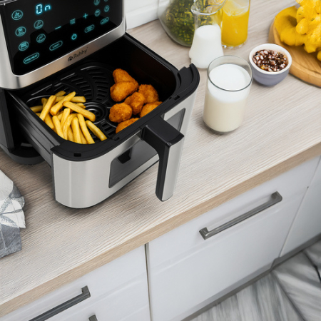 Friteuza cu Aer Cald XXL 8L, 1800W, Antiaderenta, Fara Ulei, Air Fryer pentru Gatit Sanatos si Rapid [3]