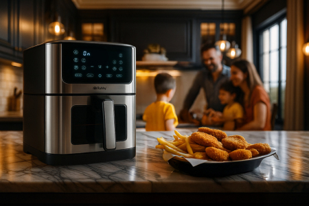 Friteuza cu Aer Cald XXL 8L, 1800W, Antiaderenta, Fara Ulei, Air Fryer pentru Gatit Sanatos si Rapid [1]