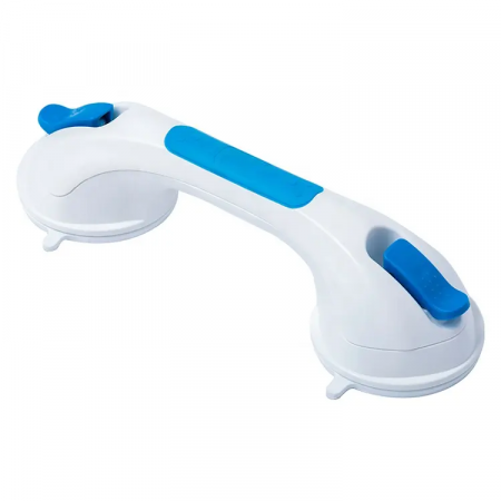 Casa & Gradina - Maner de Siguranta cu Ventuze pentru Baie si Casa, Blue, Mare 43 cm, Prindere Vacuum, Anti-Alunecare, Eliberare Rapida, Anticoroziv, Instalare Usoara, Suport pentru Varstnici, Copii si Femei Insarcina
