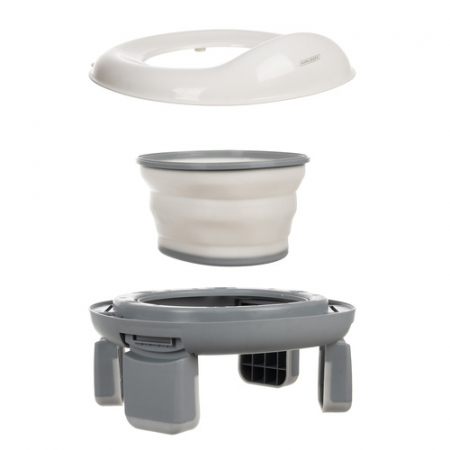 Oliță Portabilă Copii, 2-în-1, Pliabilă, cu Capac și 100 Pungi Incluse [9]