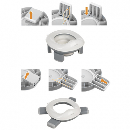 Oliță Portabilă Copii, 2-în-1, Pliabilă, cu Capac și 100 Pungi Incluse [3]