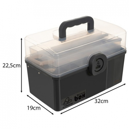 Organizator de medicamente cu compartimente, Cu blocare rotativa, Design de capacitate mare, Rezistent la apa si praf, Portabil, Usor de curata [7]