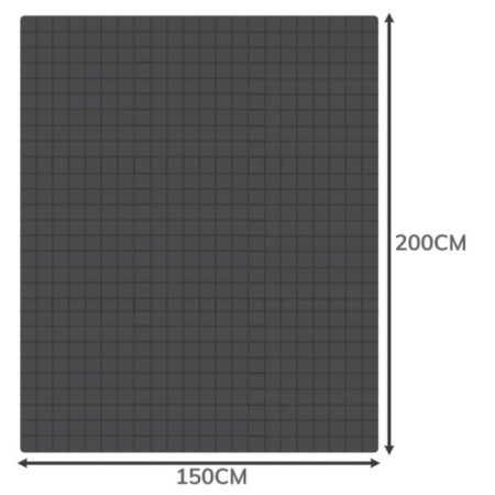 Patura Ponderata Senzoriala 150x200 cm, 8 kg, Relaxare si Somn Odihnitor, Umplutura Din granule De Sticla, Matlasata, Asigurand O Distributie Uniforma a greutatii, Gri [7]