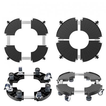 Suport pentru ghivece mari de flori, interior si exterior, ajustabil 40-58cm, 4 picioare reglabile 10-13cm, 4 roti duble pentru mobilitate usoara [5]