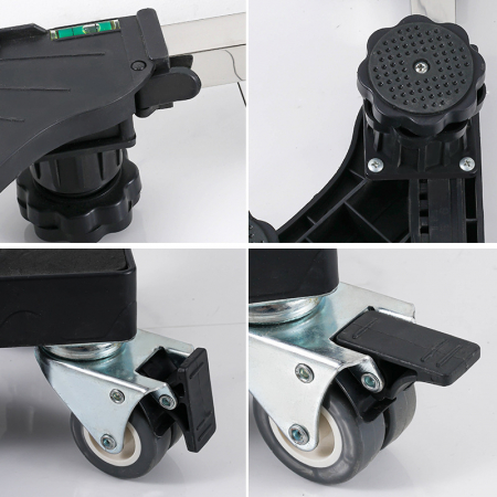 Suport pentru masina de spalat, aragaz, frigider, ghivece de flori, cu 8 picioare reglabile si roti duble, boloboc, Inaltime ajustabila 10-13, lungime/latime ajustabila 40-65cm, cadru robust [5]