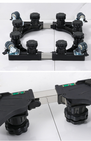 Suport pentru masina de spalat, aragaz, frigider, ghivece de flori, cu 8 picioare reglabile si roti duble, boloboc, Inaltime ajustabila 10-13, lungime/latime ajustabila 40-65cm, cadru robust [7]