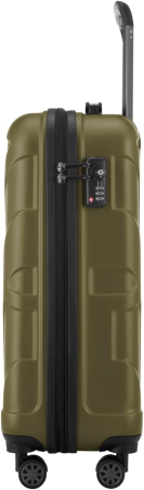 Troler cabina avion, Marime S, 55x35x20 cm, Maner Extensibil lung, 4 roti duble cu rotatie 360°, ABS rezistent la uzura, cu fermoar antifurt, cifru, culoare Avocado [1]