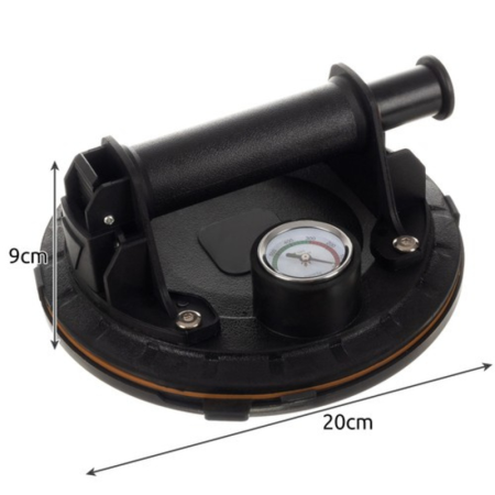 Ventuza profesionala cu pompa de vid si manometru, dublu strat, 200 kg, 760 mmHg, maner antiderapant, pentru sticla, marmura, granit, gresie, faianta, cu geanta de transport [7]