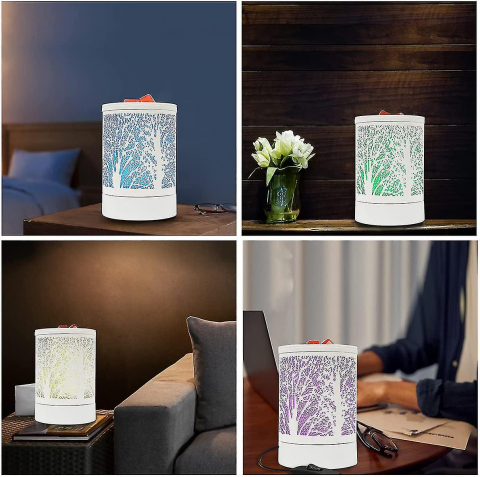 Aparat metalic aromaterapie electric | culori schimbatoare automat | Alb [3]