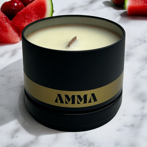 Lumanari 100 g - Lumânare Parfumată Red Fusion – Pepene Roșu, Lime, Vanilie și Mosc