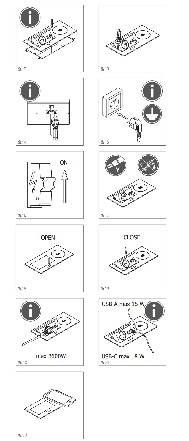 Instructiuni montaj priza incorporabila in blat